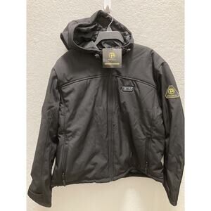 Ptahdus Heated Jacket Women XXL Black Hooded Full Zip Fleece Lined - No Battery